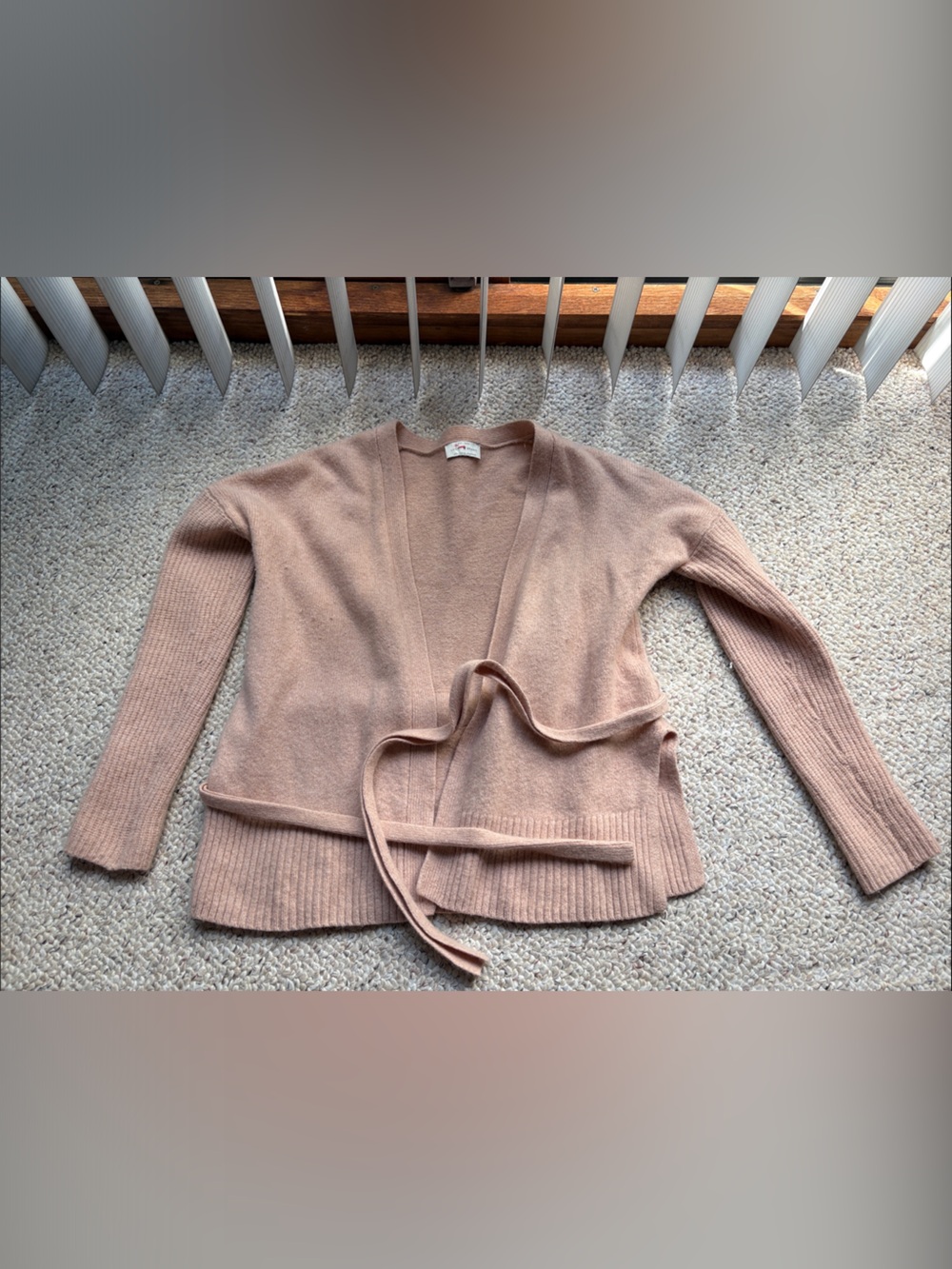 Lucky Brand Women’s Small Pink Tie-Waist Cardigan